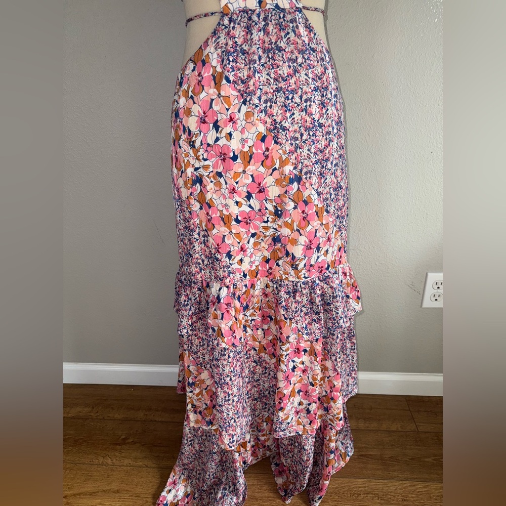 Hello Molly Pink Floral Halter Maxi Dress - Picture 5 of 11